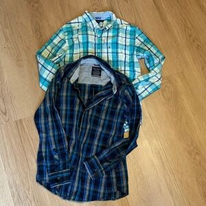 Blue and Green Plaid Boy’s Shirts